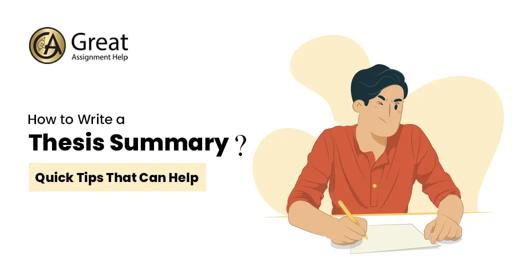 how to write summary of a thesis