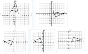 Which shows the pre-image of triangle x'y'z' before the figure was rotated 90°