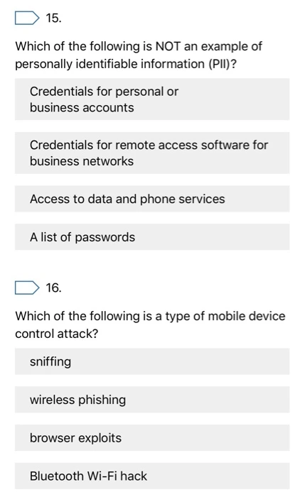 Personally Identifiable Information