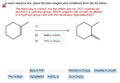 each reaction box